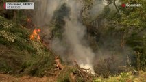Yunanistan'da orman yangınları: Alevler antik Olympia Köyü'ne yaklaştı