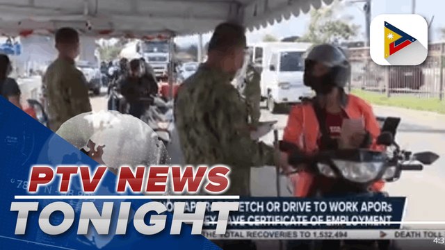 PNP allows non-APORs to fetch or drive to work APORs during NCR ECQ if they have Certificate of Employment | via Karen Villanda