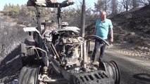 Son dakika haber! Denizli Büyükşehir Belediyesi, Buldan'daki yangını söndürürken traktörü yanan çiftçiye traktör alacak