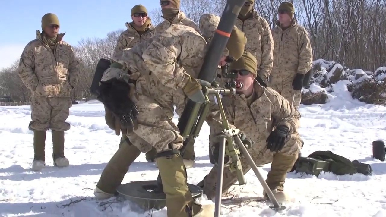 US Marines - Mortar Fire Mission - Hokkaido, Japan