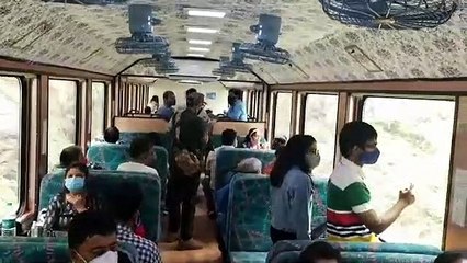 Natural beauty admiring the transparent coach