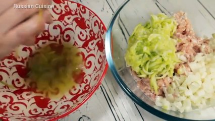 Delicious summer cutlets with zucchini and herbs