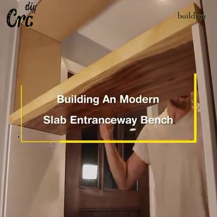 Amazing Extremely Creative build a modern slab entranceway bench  Woodwork Idea From Discarded Wood