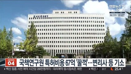 국책연구원 특허비용 67억 '꿀꺽'…변리사 등 2명 기소