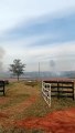 Incêndio de grandes proporções atinge pastagens e canavial em Serra dos Dourados