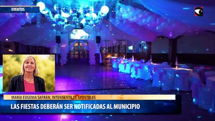 Las fiestas deberán ser notificadas al municipio