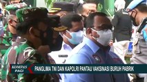 Panglima TNI dan Kapolri Pantau Pelaksanaan Vaksinasi Buruh Pabrik di Sumedang