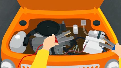 Doktor Mac Wheelie geht einkaufen! Eine Autopanne an der Ampel   Cartoon für Kinder