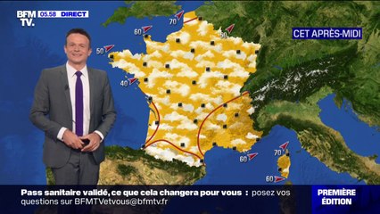 Des averses au Nord et du soleil dans le Sud prévus ce vendredi