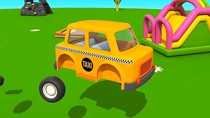 Leo der neugierige Lastwagen - Besuch von einem TAXI   Animation für Kinder