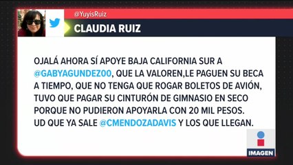 Gobernador de BCS felicita a Gaby Agundez; representante pide apoyo para la clavadista