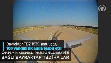 Bayraktar TB2 1835 saat uçtu, 103 yangını ilk anda tespit etti