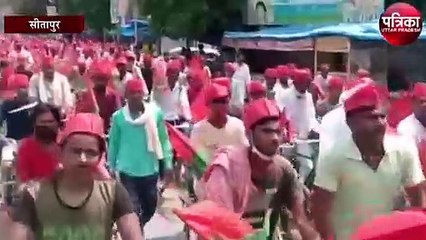 साईकल रैली के माध्यम से सपा ने बीजेपी पर किया प्रहार