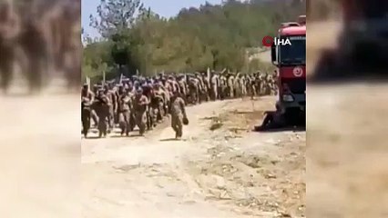 Hatay yangını söndürüldü: Mehmetçik marş eşliğinde kışlaya döndü