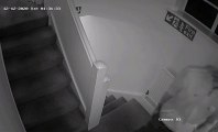 This chilling CCTV shows a killer entering the flat where he repeatedly stabbed his victim to death in front of his friends in row over stolen vodka bottle