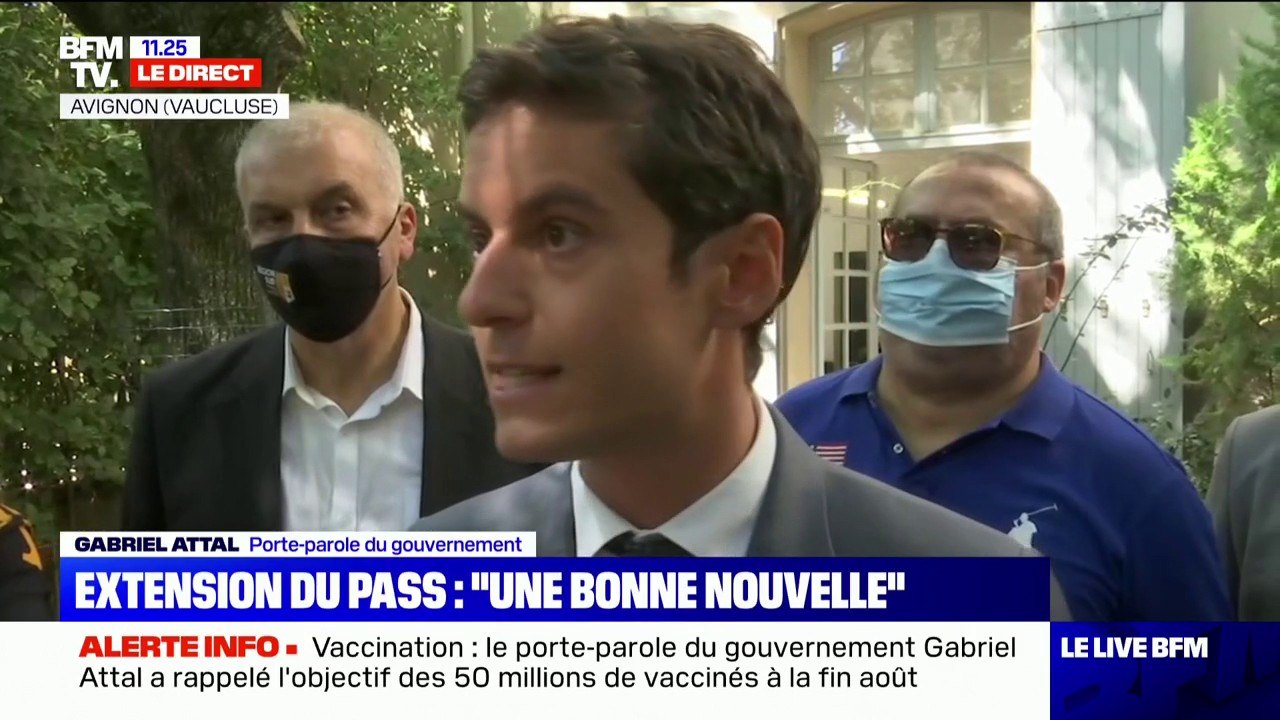 Gabriel Attal confirme que l'extension du pass sanitaire aura bien lieu lundi
