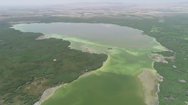 AFYONKARAHİSAR - Göçmen kuşların durağı Eber Gölü kuraklık nedeniyle zor günler geçiriyor