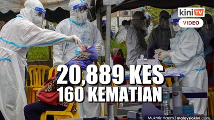 Covid-19: 20,889 kes baru, 160 lagi kematian