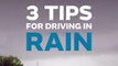 Top tips for driving safely in the rain from the Met Office