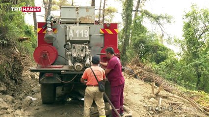 Orman işçisinin hem aracı hem enstrümanları kül oldu