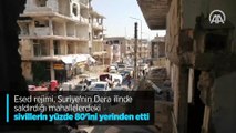 Esed rejiminin saldırdığı siviller Dera'yı terkediyor