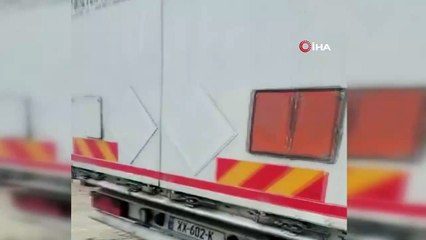 Hopa’da dorsesi hasta atlarla dolu tırı görenler ne yapacağını şaşırdı