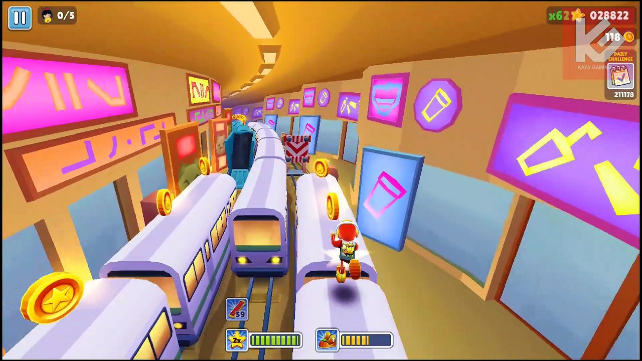 Subway Tokyo Surfers Game Play in Full HD