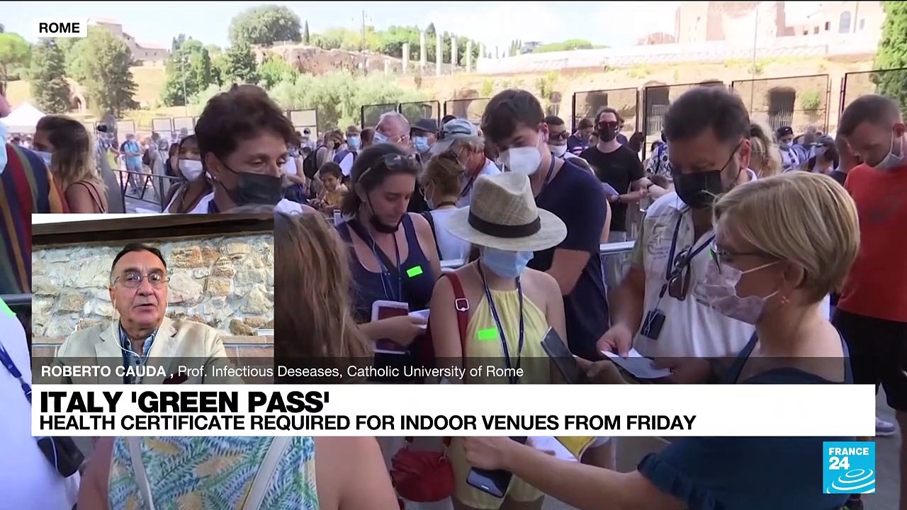 Italy: COVID-19 'Green Pass' needed for indoor venues from Friday