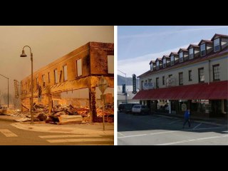 Devastating photos show a historic California town before and after the