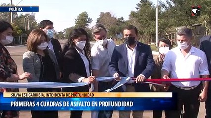 Primeras 4 cuadras de asfalto en Profundidad