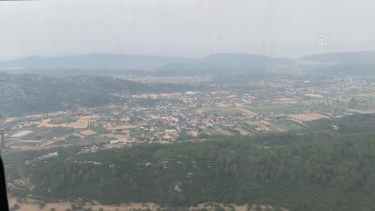 Son dakika: Milas ve Köyceğiz yangınları havadan görüntülendi