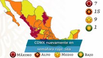 CDMX anuncia semáforo naranja; Salud federal lo pone rojo