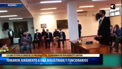 Tomaron juramento a una magistrada y funcionarios