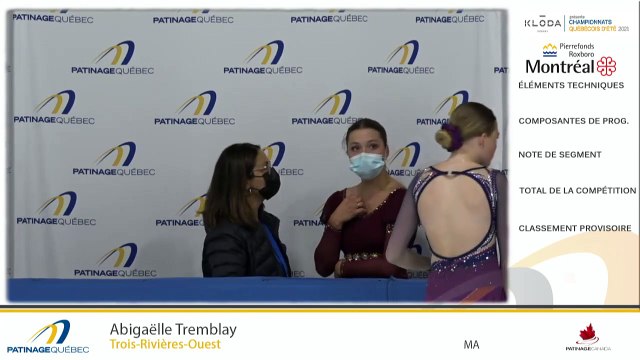 CQÉ 2021 - Novice Dames Prog. Libre Gr. 2, Échauffement 3-4