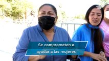 Mujeres gritan a AMLO para encontrar a hombre desaparecido en BCS