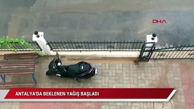 Antalya'da beklenen yağış başladı