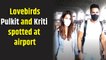 Lovebirds Pulkit Samrat and Kriti Kharbanda walk hand in hand as they get clicked at the airport