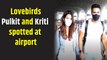 Lovebirds Pulkit Samrat and Kriti Kharbanda walk hand in hand as they get clicked at the airport