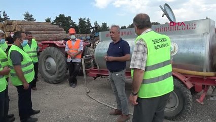 BOLU'DA ORMAN KÖYLÜLERİNE YANGIN SÖNDÜRME EĞİTİMİ