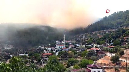 Muğla'da alevler dakikalar içerisinde böyle yayıldı