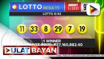 P77.1-M Lotto 6/42 jackpot prize, napanalunan ng isang taga-Batangas