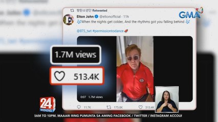 Elton John, naki-sing along sa "Permission to Dance" ng BTS | 24 Oras Weekend