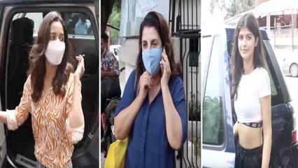 Alia Bhatt, Anjini Dhawan & Farah Khan Step Out For A Salon Session