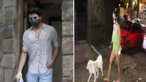 Ibrahim Ali Khan Snapped At Kareena Kapoor's House; Malaika Arora Was Spotted With Her Pet Outside
