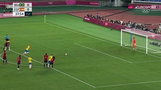 Richarlison Missed Penalty - Brazil 0-0 Spain (Olympic Games 2020)