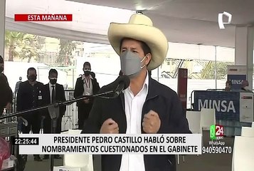 Castillo sobre contrataciones cuestionadas: Voy a hacer seguimiento a las personas que van a contribuir con el Gobierno