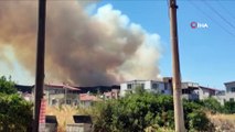 İzmir’in Urla ilçesine bağlı Balıklıova’daki makilik alanda orman yangını çıktı. Yangına, havadan ve karadan müdahale başladı.