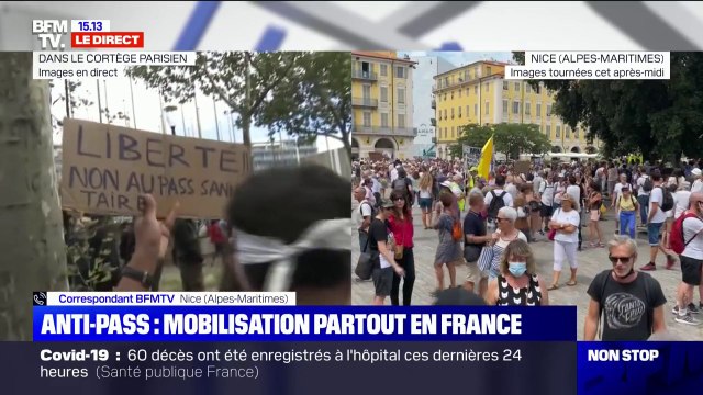 Manifestations contre le pass sanitaire: le cortège niçois est parti de la place Garibaldi