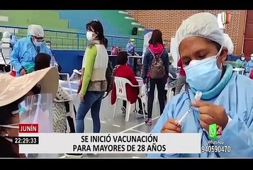 Junín: inician vacunación para mayores de 28 años