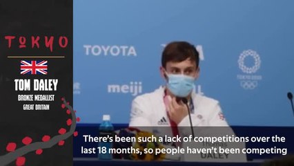 Double medallist Daley's delight at having competitive diving back